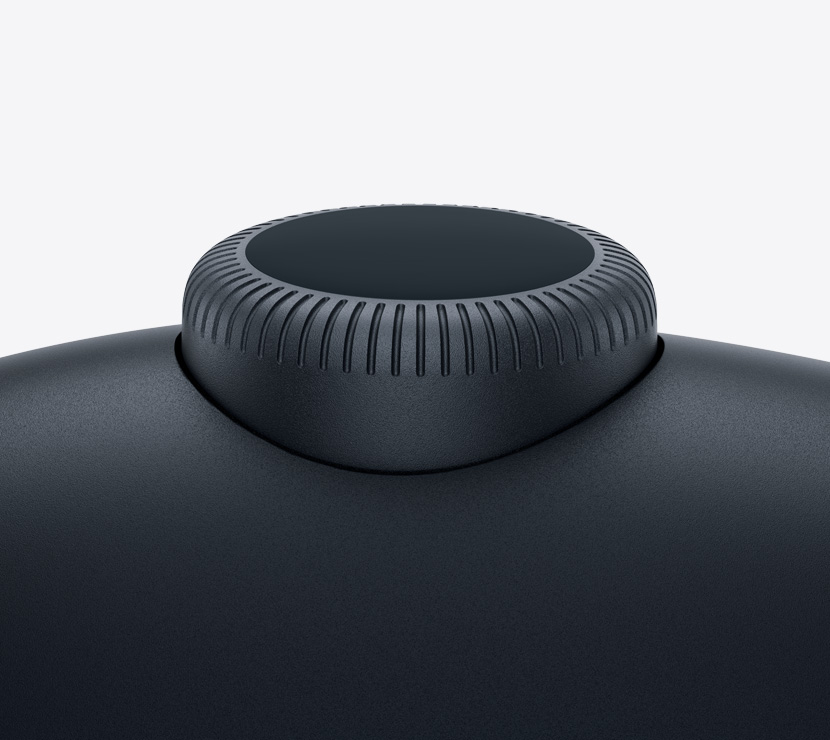 AirPods Max 2 Kopfhörer, Farbe Mitternacht, Detailansicht der Digital Crown