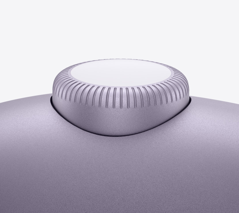 AirPods Max 2 Kopfhörer, Farbe Violett, Detailansicht der Digital Crown