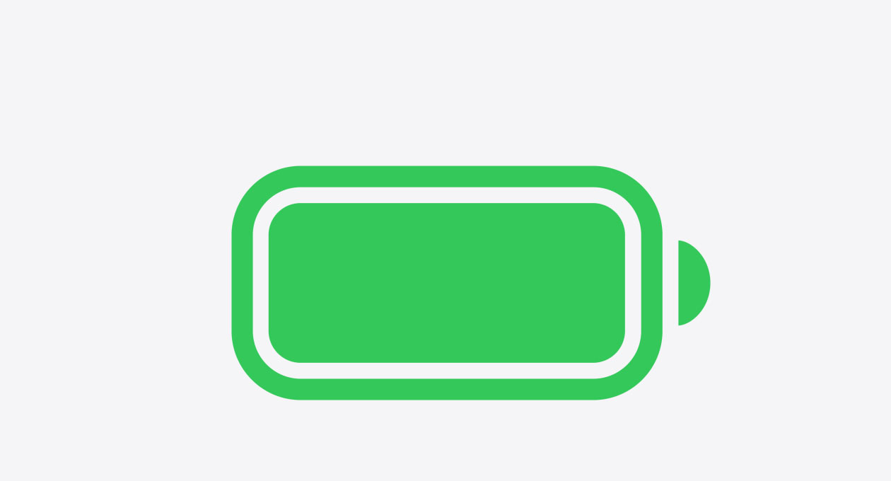 Batteriesymbol, vollständig geladen