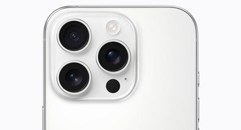 iPhone 16 Pro, White Titanium color, back exterior