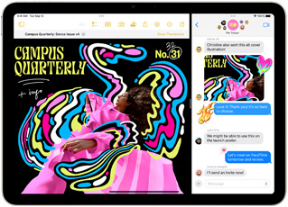 Ứng dụng Ghi Chú hiển thị trên iPad
