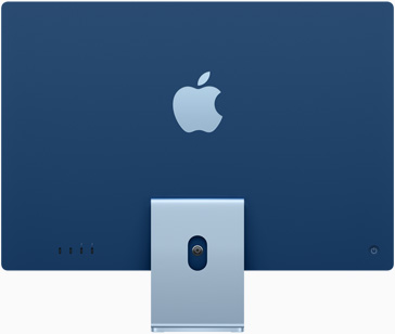 Back view of iMac in blue