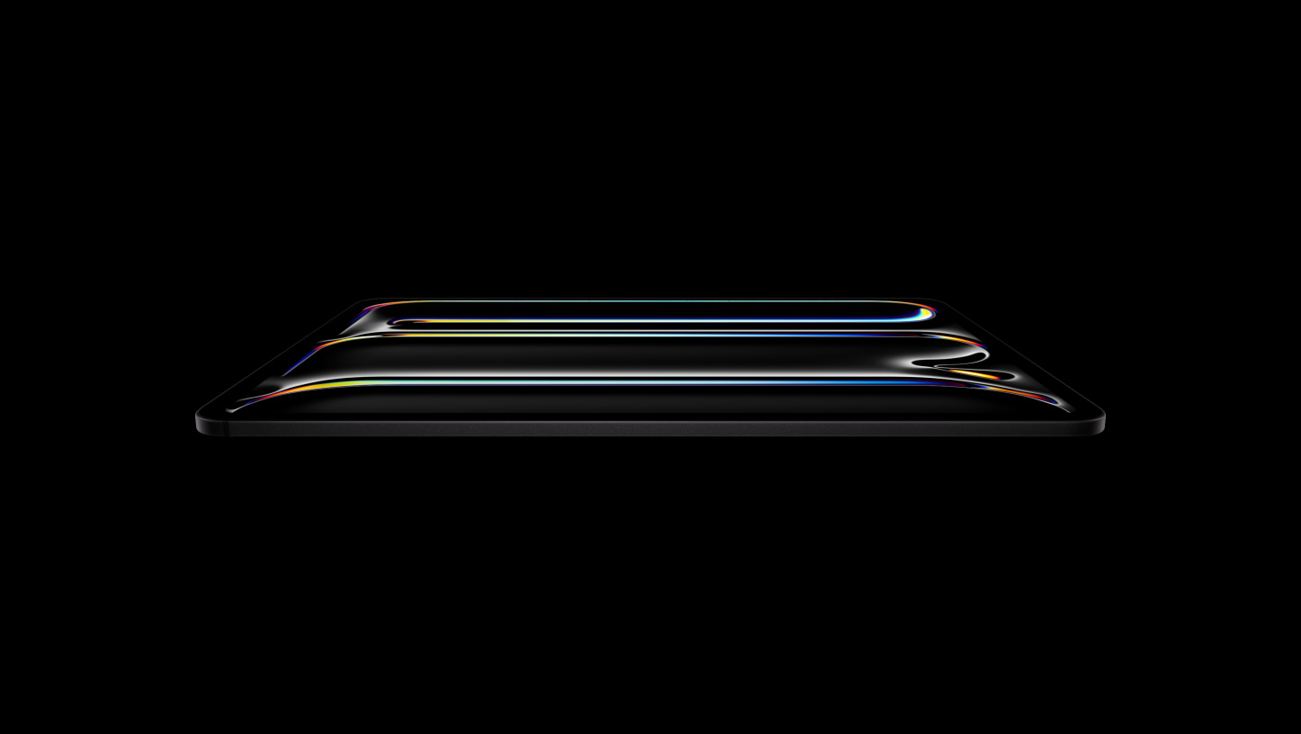 iPad Pro, Vorderansicht, schwarzer Displayrand, abgerundete Ecken