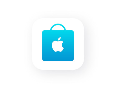 Apple Store uygulaması, alışveriş çantası simgesi, mavi