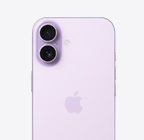 iPhone 17, pohled zezadu, levandulová barva, dvojitá Fusion fotosoustava vlevo nahoře