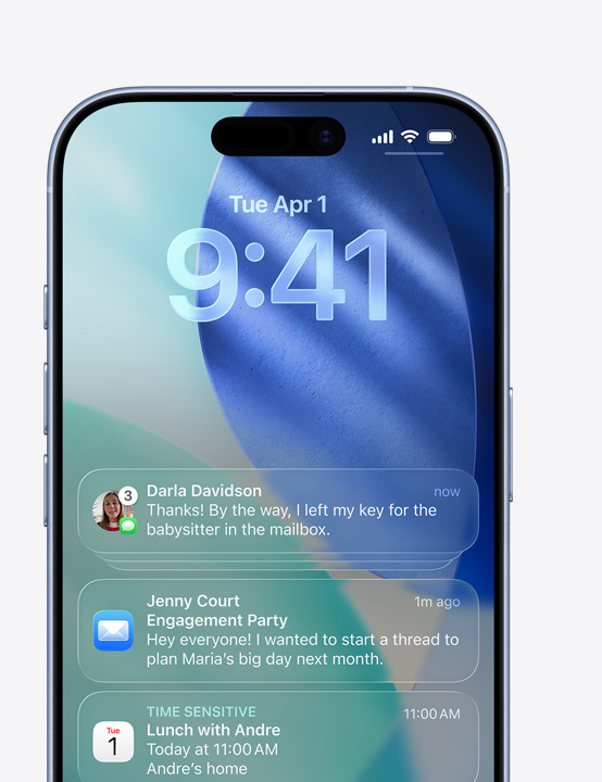 iPhone Display zeigt eingeblendete Nachrichten