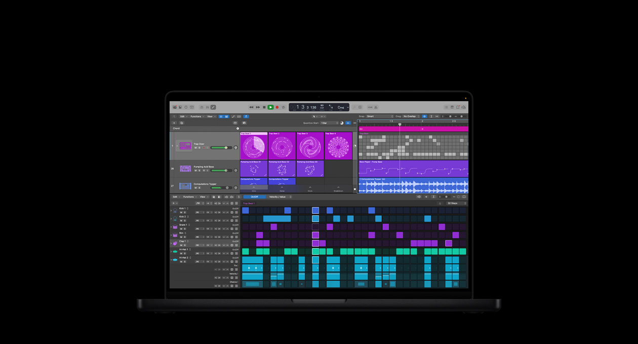 MacBook Pro de 16 pulgadas, módulo de Chroma Verb para Crunchy Synth, controles de tamaño de ataque, densidad, caída y más