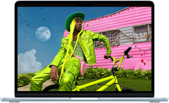 Liquid Retina 디스플레이를 보여주는 MacBook Air 13