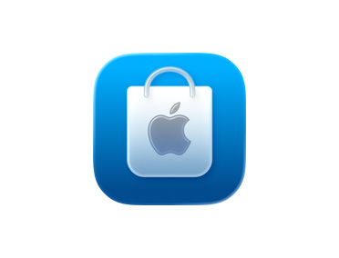 App Apple Store, icône de sac d’achat, bleu