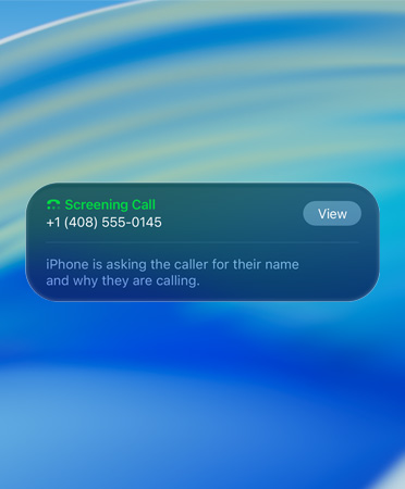 Call Screening showing Screening New Caller notification