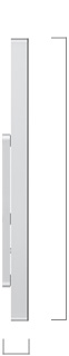 Vista lateral del monitor Studio Display XDR con un adaptador de soporte VESA que muestra las medidas de altura y profundidad
