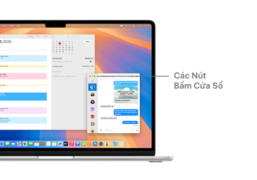 Hướng dẫn điều hướng trên macOS, chẳng hạn như Các Nút Bấm Cửa Sổ.